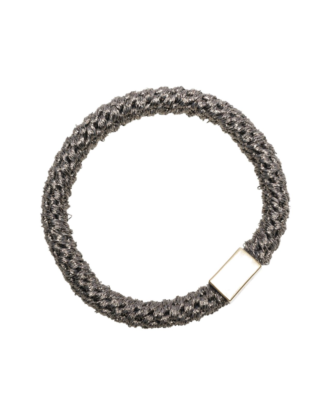 Fat Hair Tie Hair Elastic Sparkled Dark Grey