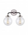 Bistro Double Light Curved Sconce Polished Nickel