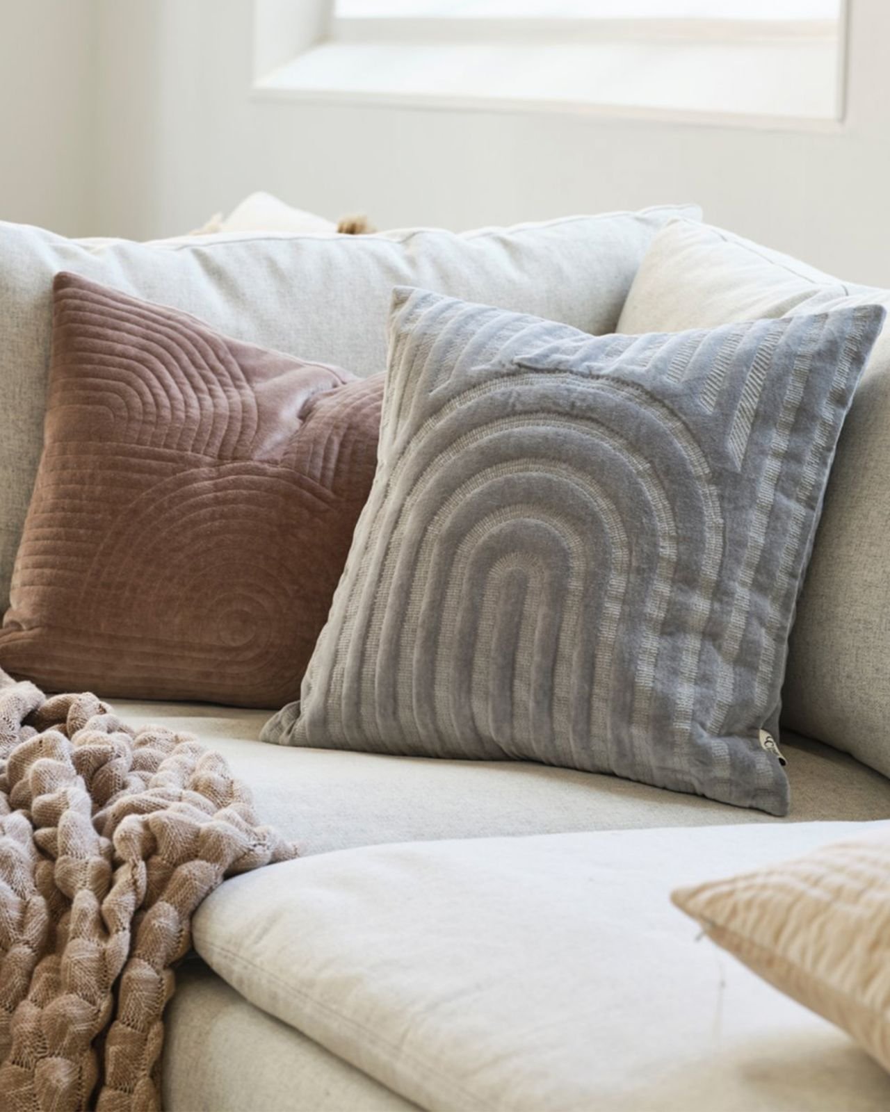 Arch Cushion Cover Slate Grey