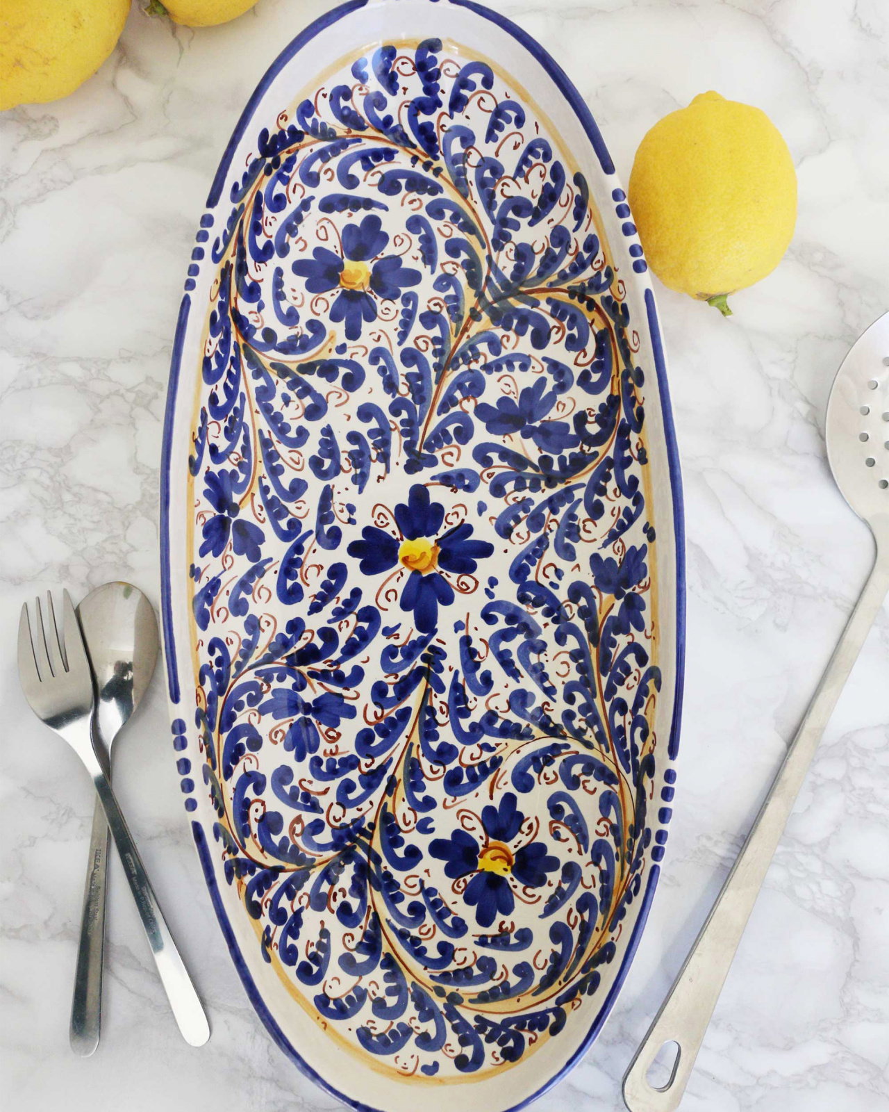 Donnalucata blue serving platter