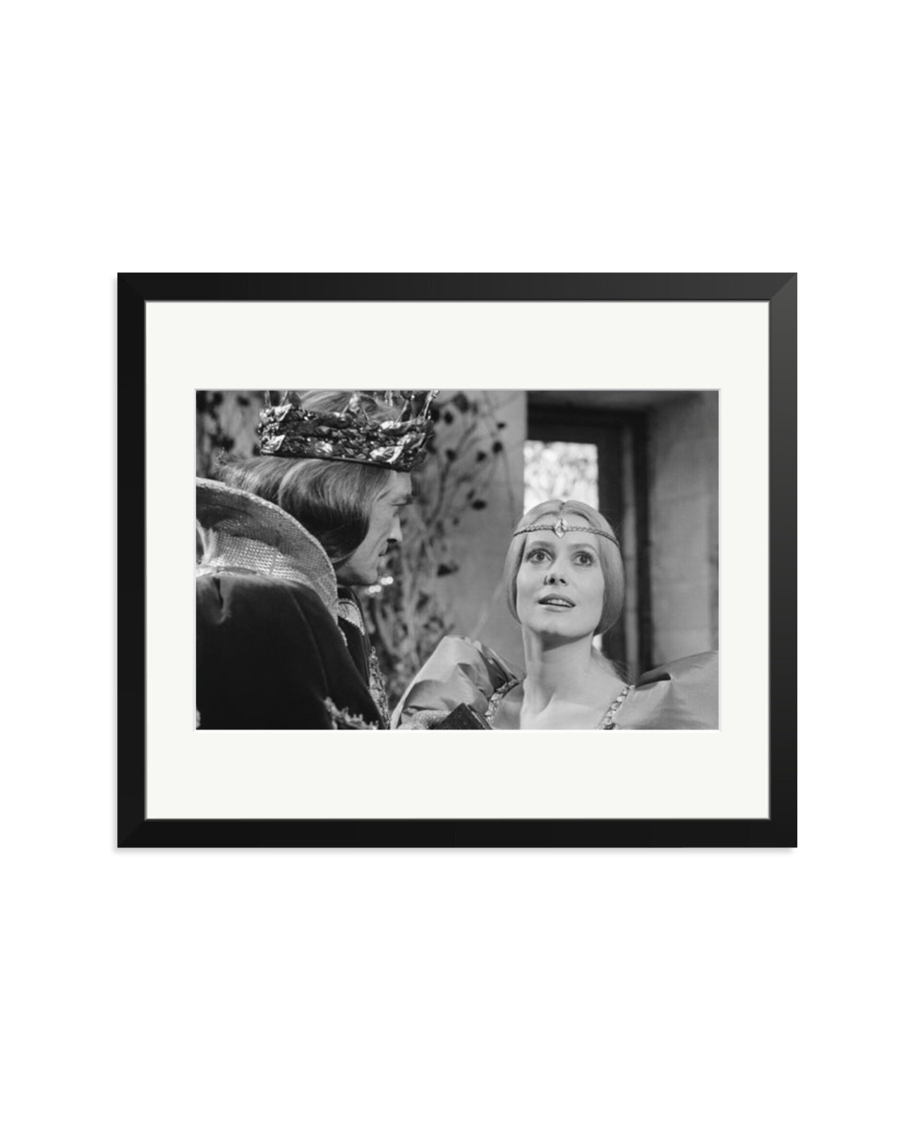 Marais and Deneuve on Set of Peau d'Ane Black / Large