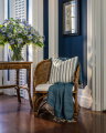 Glenda Cushion Cover Blue/White