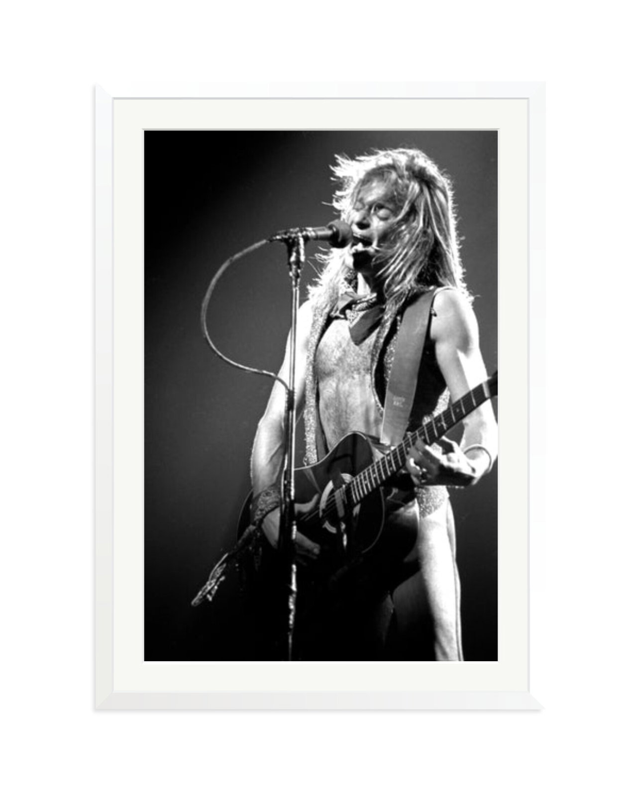 David Lee Roth of Van Halen 1981 White / XXL