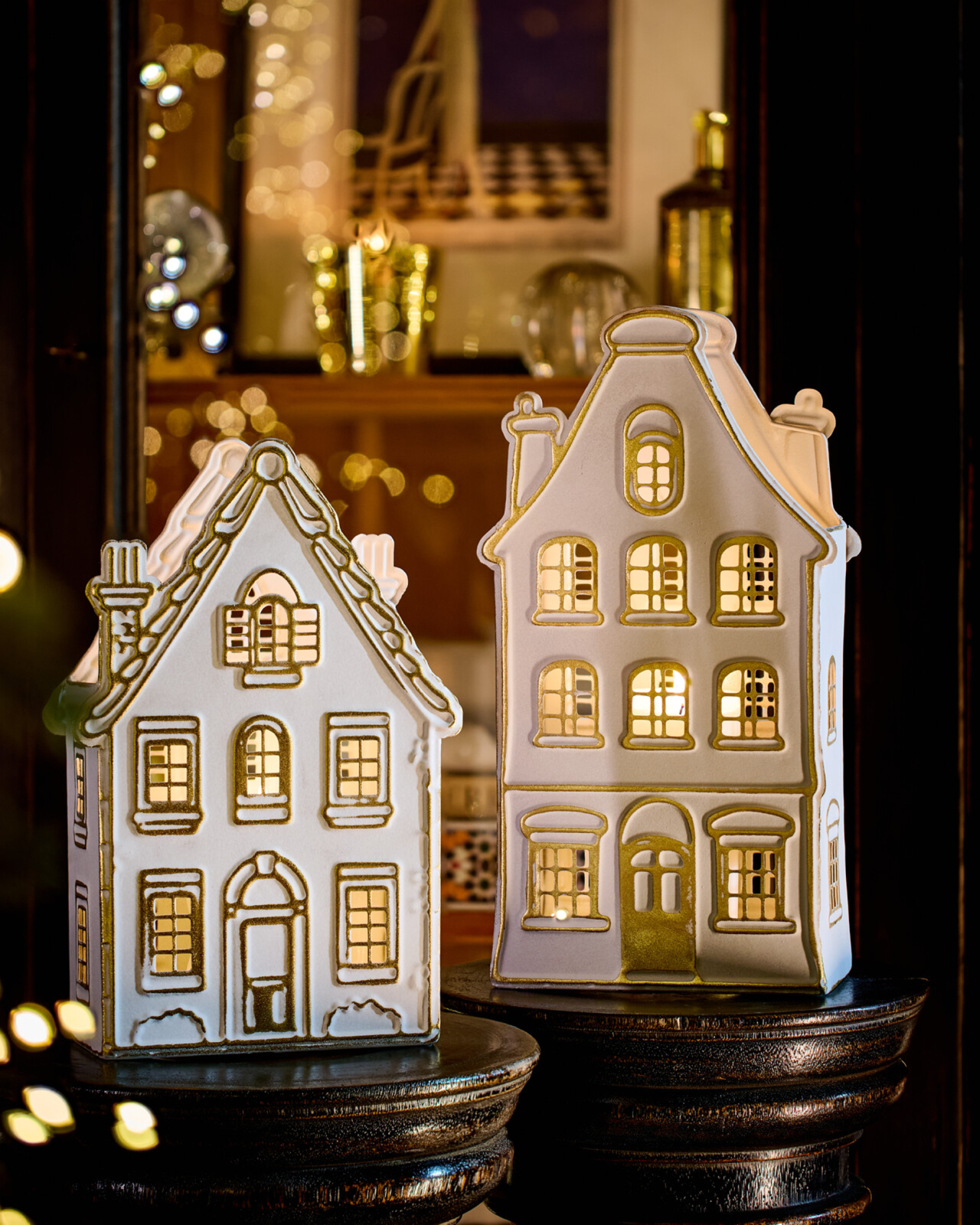 Salzburg white candle lantern