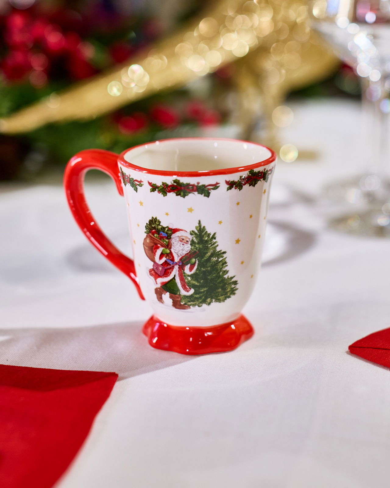 Carmina Mug White/Red