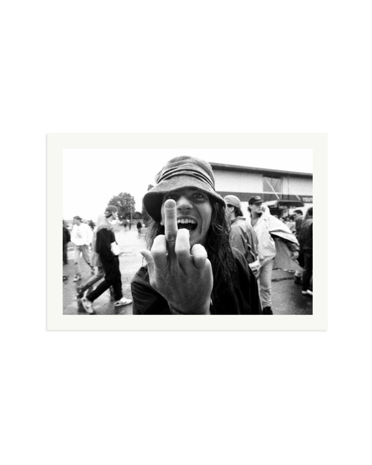 Eddie Vedder Flipping the Bird Print Only / XXL