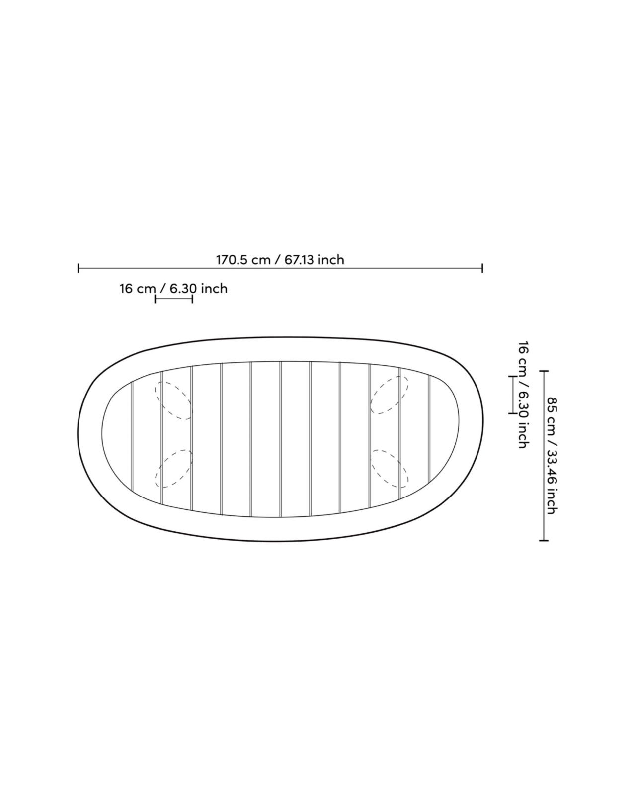 Free Form soffbord natural teak