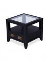 Martino Beistelltisch Glasplatte Iconic Black