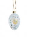 Flora Glass Egg Gray-Blue