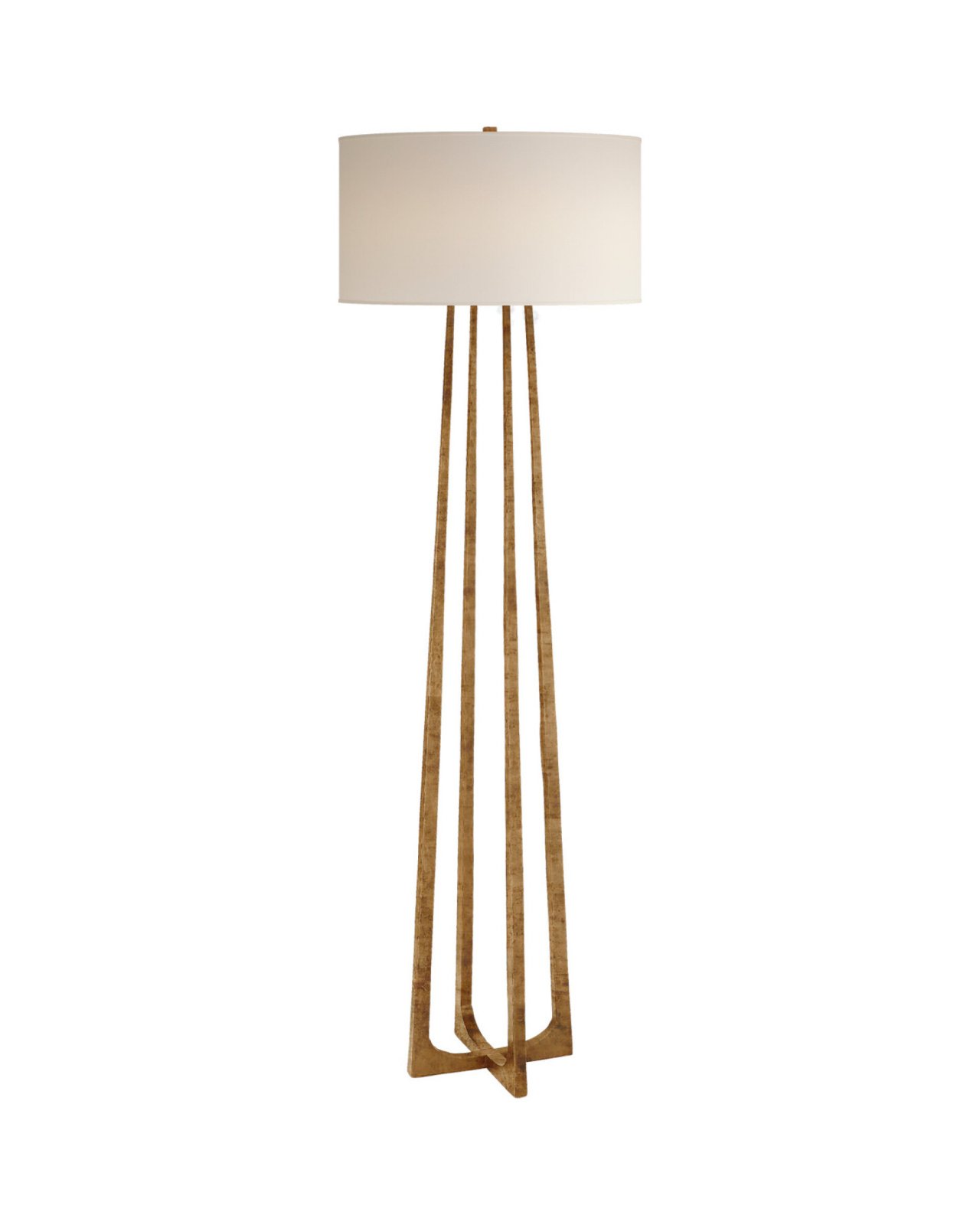 Scala Hand-Forged Floor Lamp Gilded Iron/Natural Large
