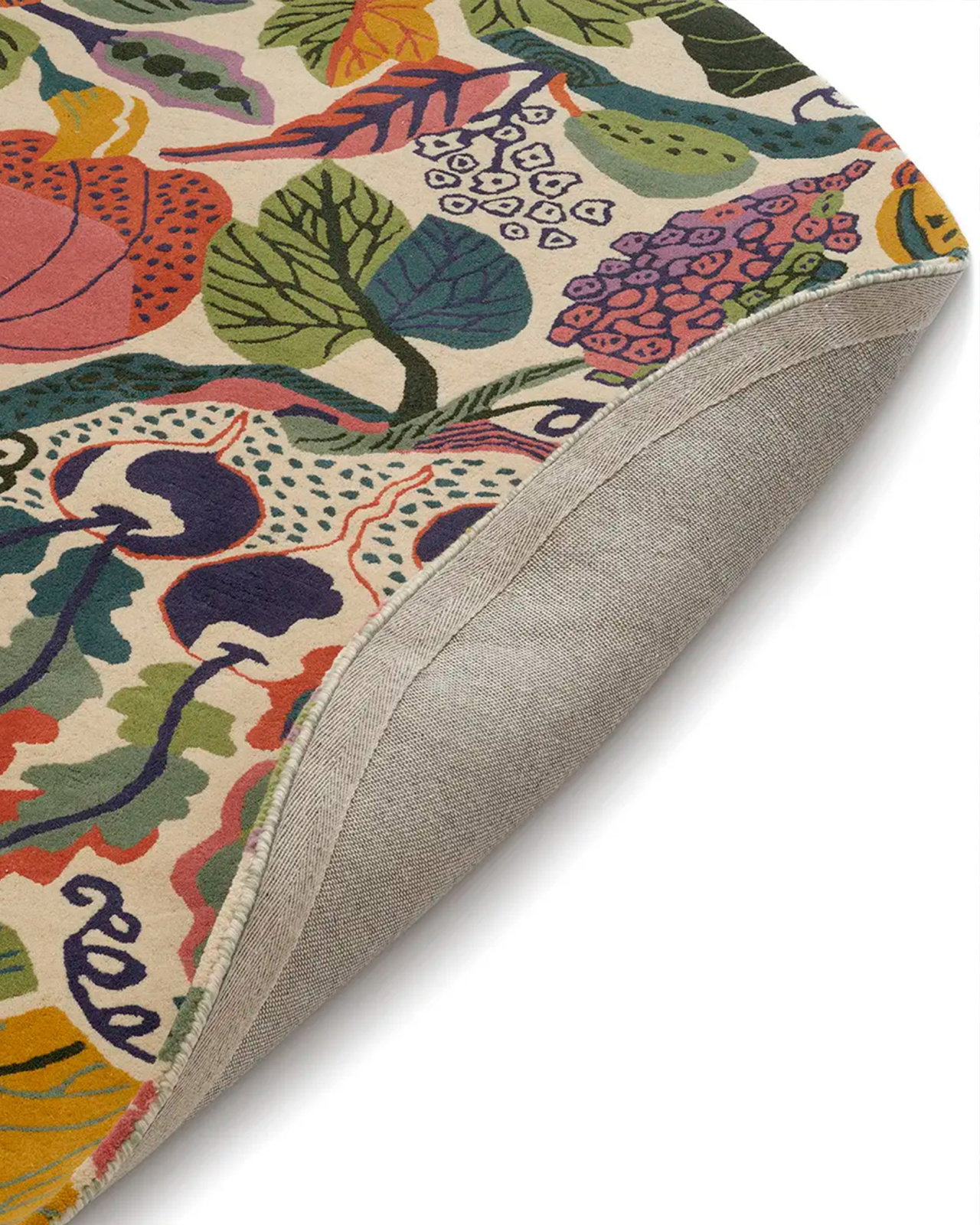 Heritage Garden round rug cream