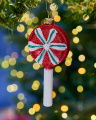 Lola Lollipop Ornament Red/White