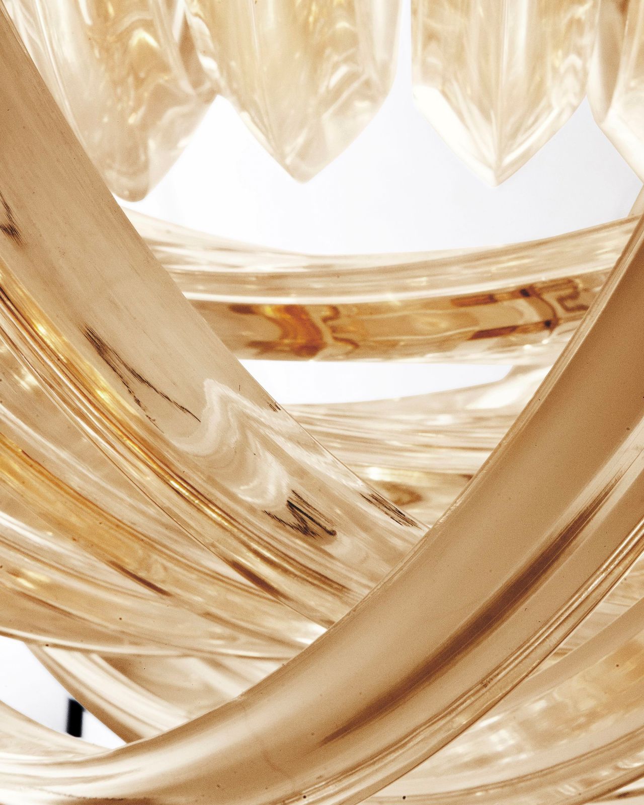 Murano lysekrone champagne