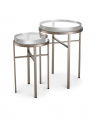 Hoxton Side Table Brushed Steel Set of 2