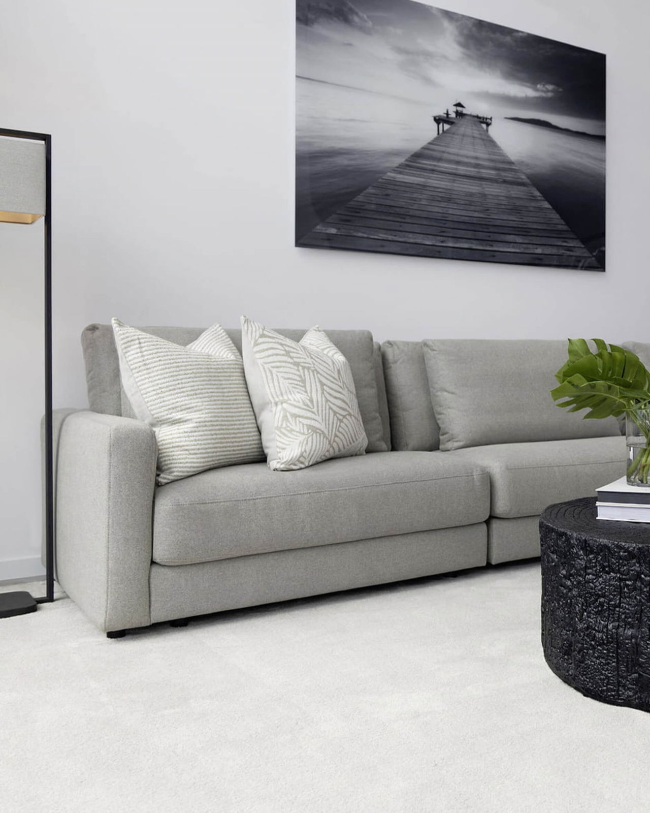 Nomad Single Stripe kuddfodral natural