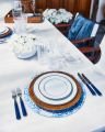Portofino bordsunderlägg blå/vit