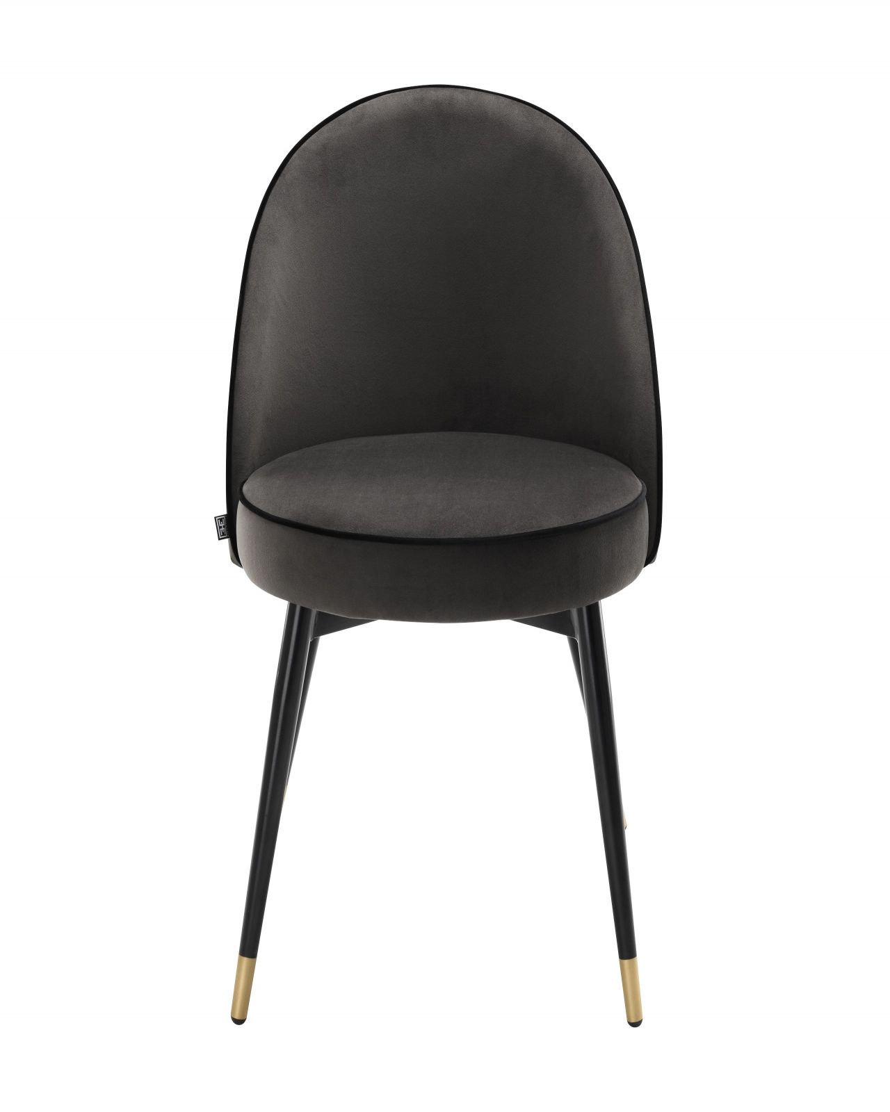 Cooper Dining Chair Dark Grey Velvet Set of 2
