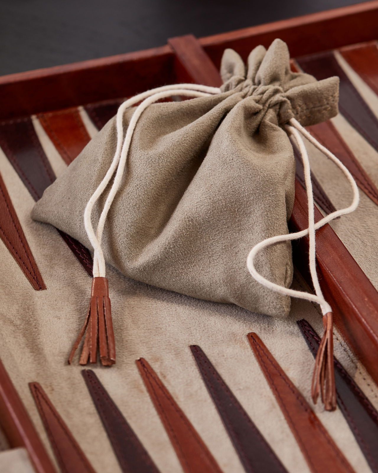 Kensington backgammon läder