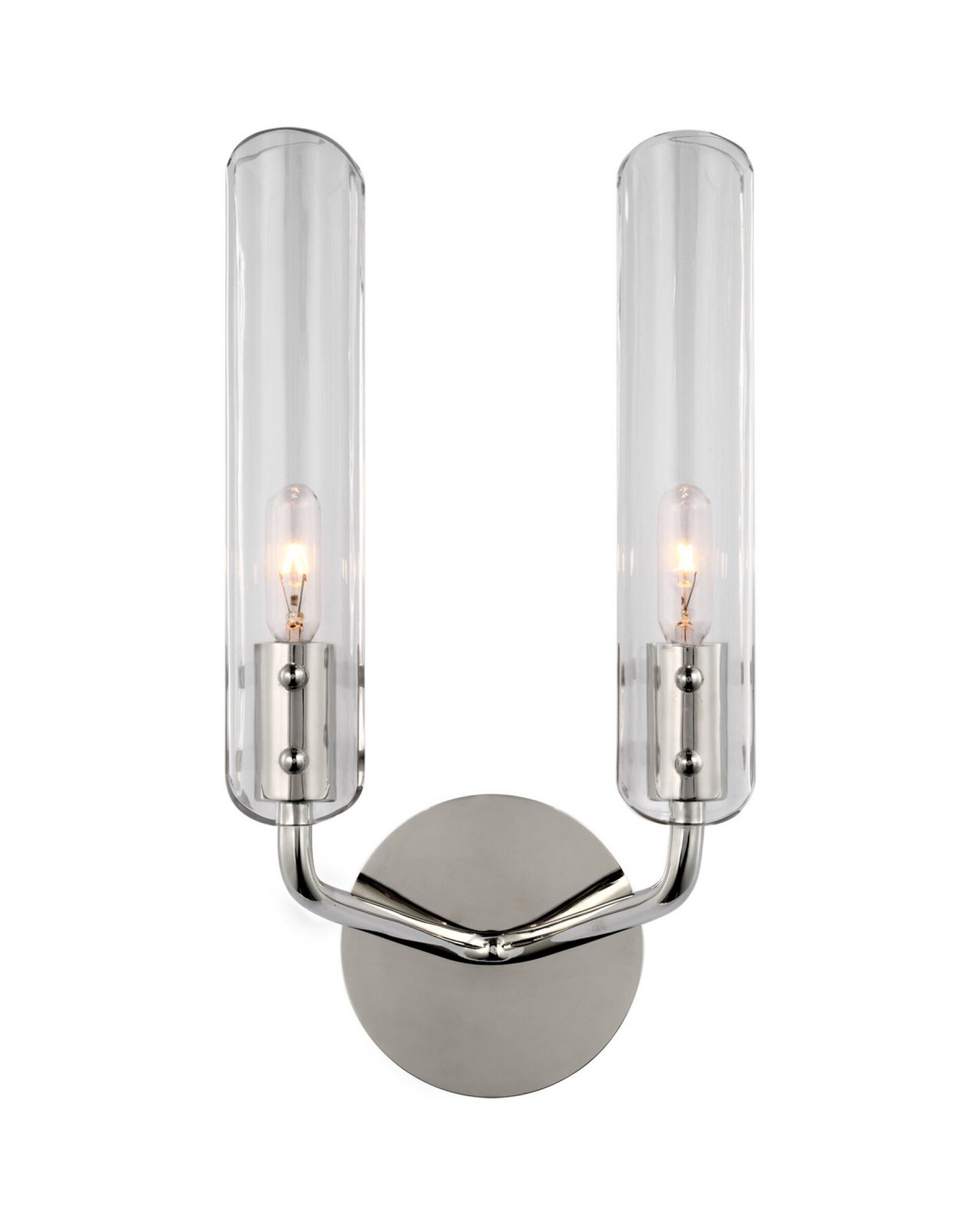 Casoria 14" Double Sconce Polished Nickel