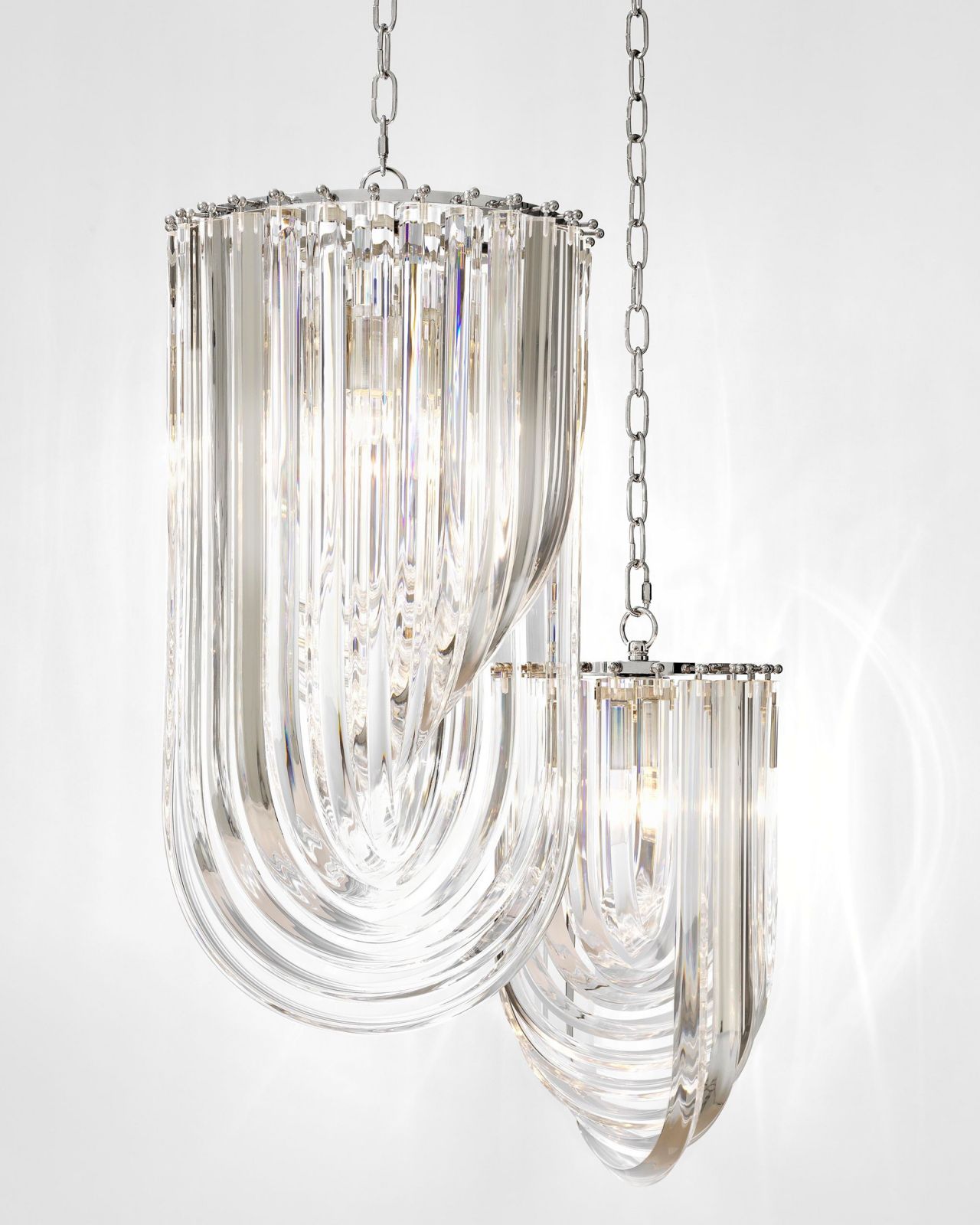 Murano Chandelier Nickel