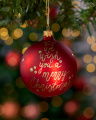 Lux Greetings Weihnachtskugel rot 8cm