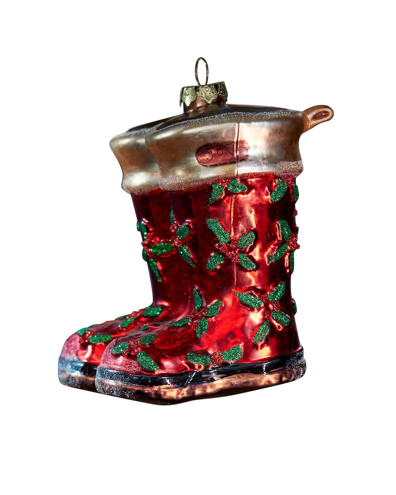 Nowell stövel julgransdekoration röd