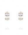 Petite Navette earrings crystal rhodium