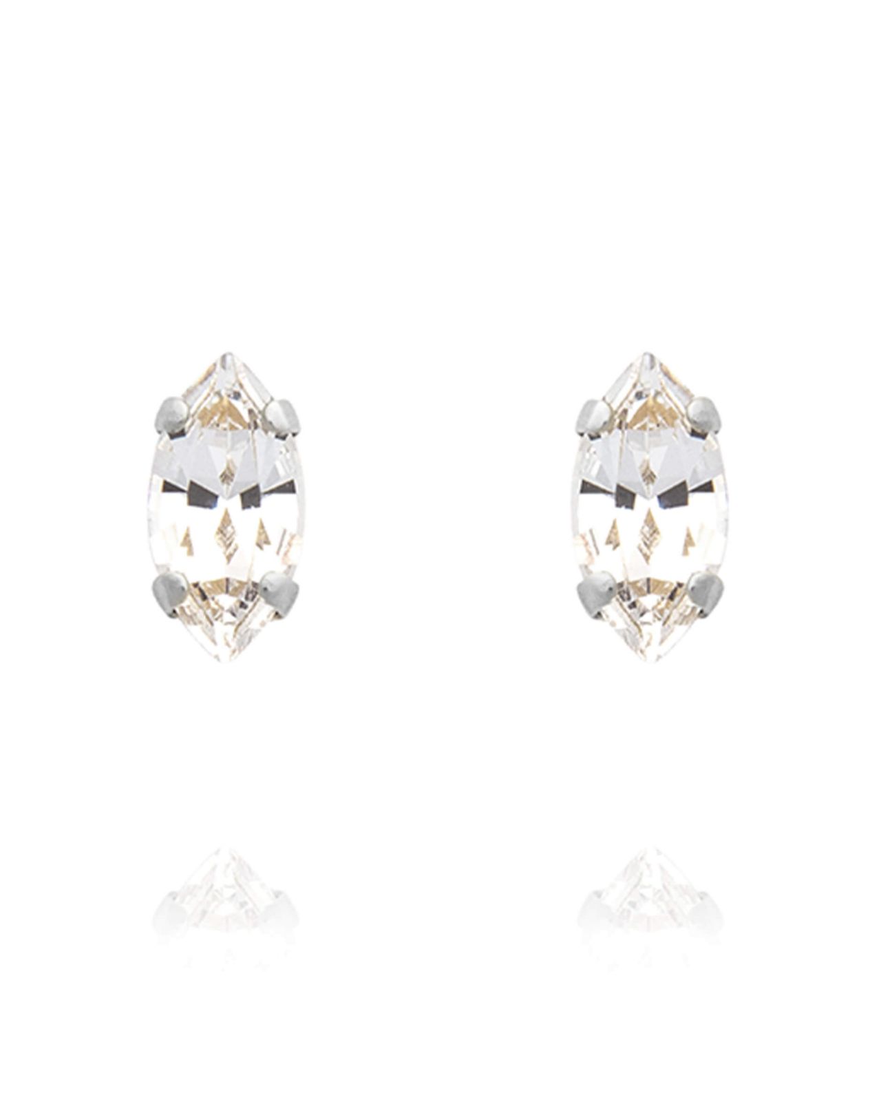 Petite Navette earrings crystal rhodium