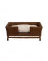 Cognac Hundebett Rattan