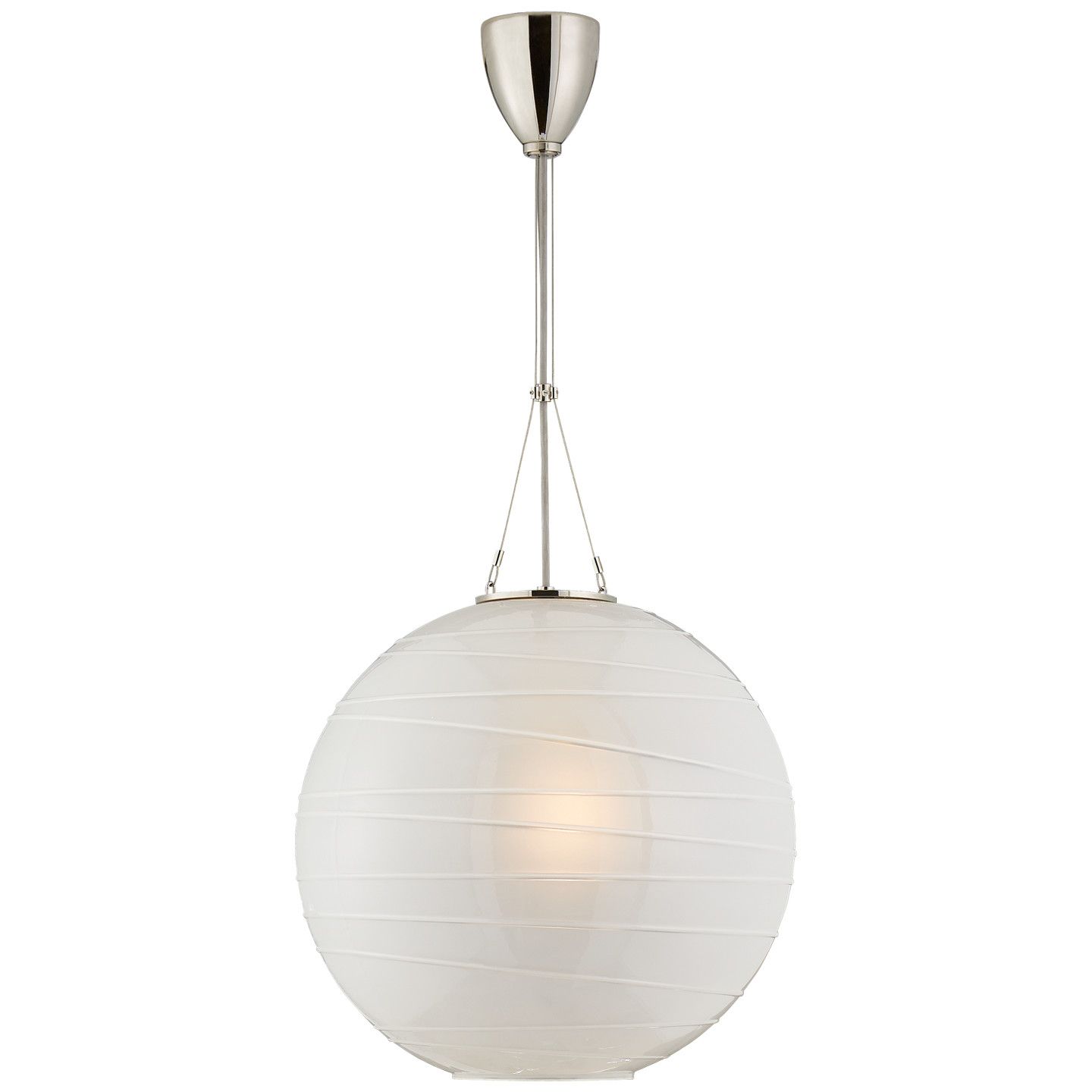 Hailey Medium Round Pendant Polished Nickel