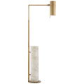 Alma Floor Lamp Antique Brass/White