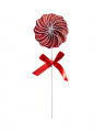 Polka Lollipop Ornament Red/White