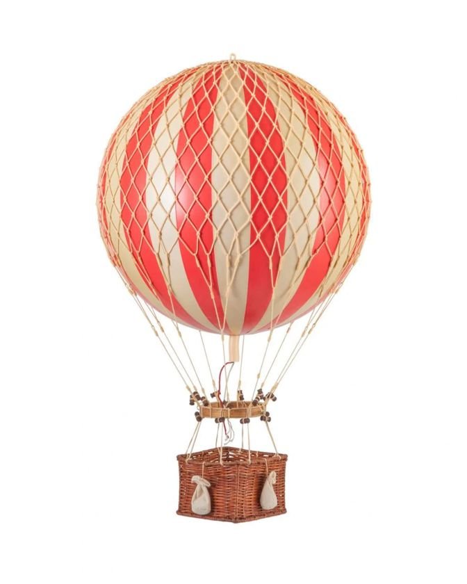 Jules Verne luftballong röd