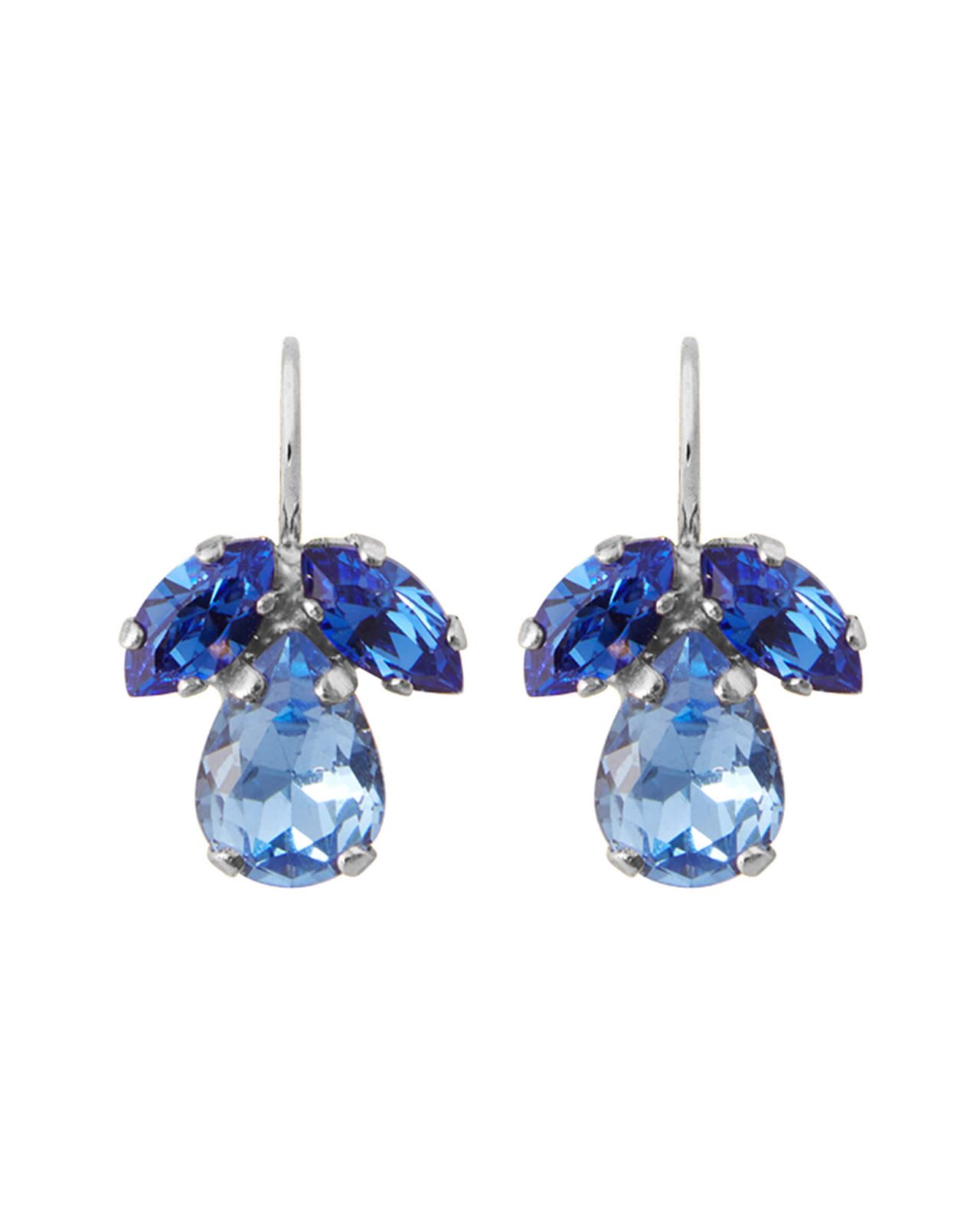 Petite Timo Earrings Lapis / Sapphire Rhodium
