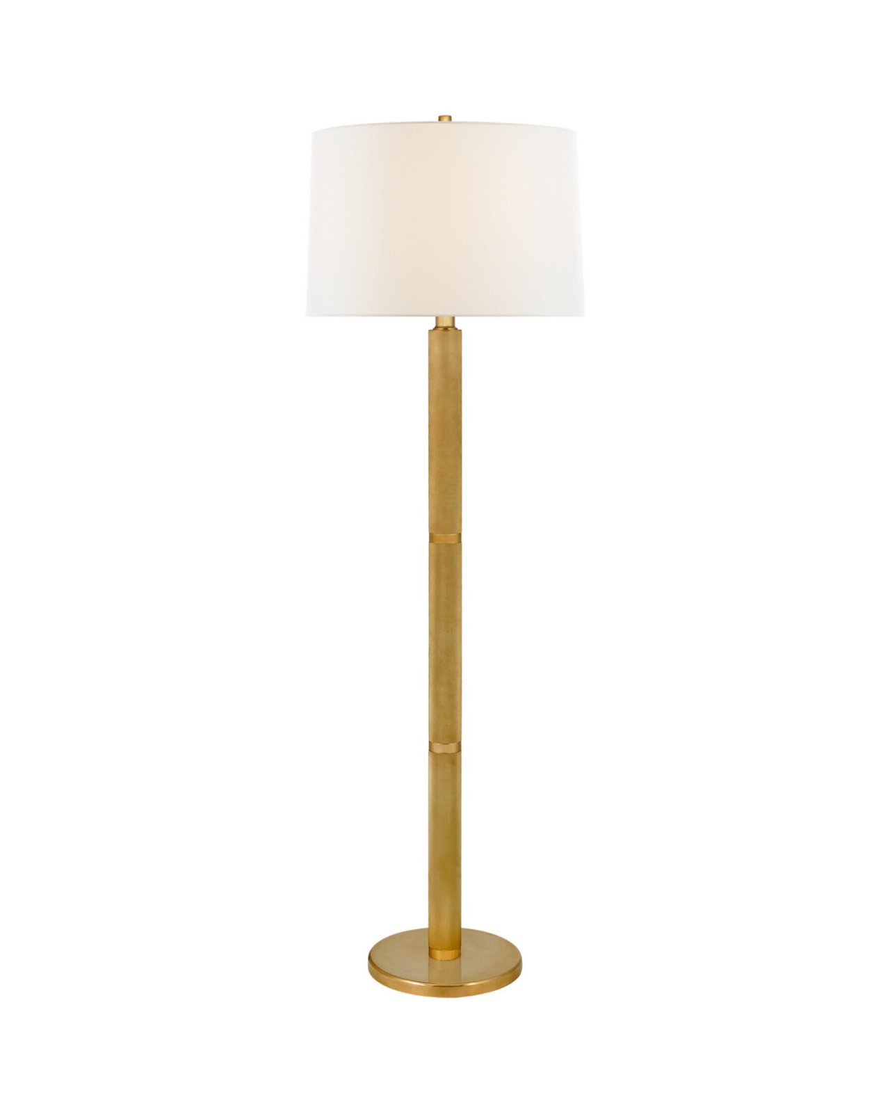Barrett Knurled Floor Lamp Natural Brass