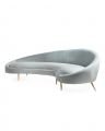 Ether sofa curved light blue