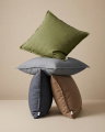 Classic Linen Cushion Cover forest green