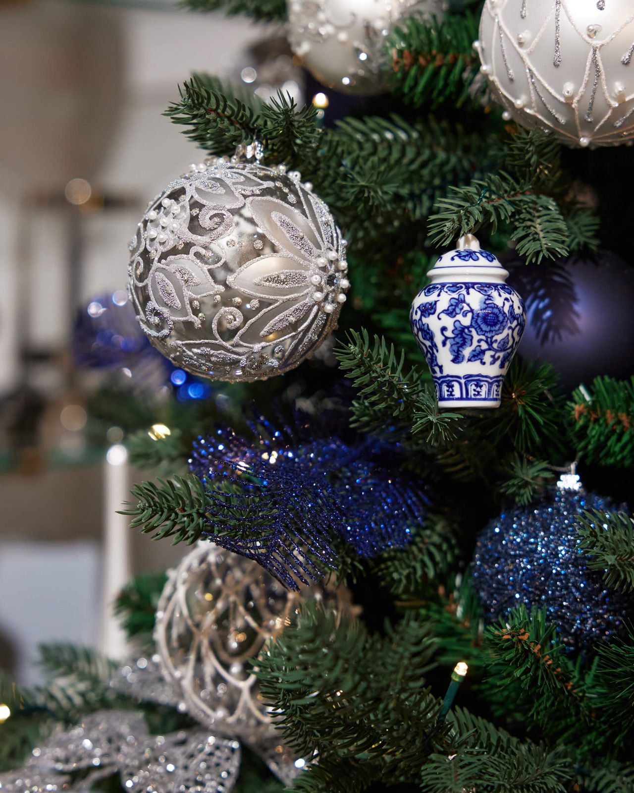 Avery-joulukoristeoksa, sininen