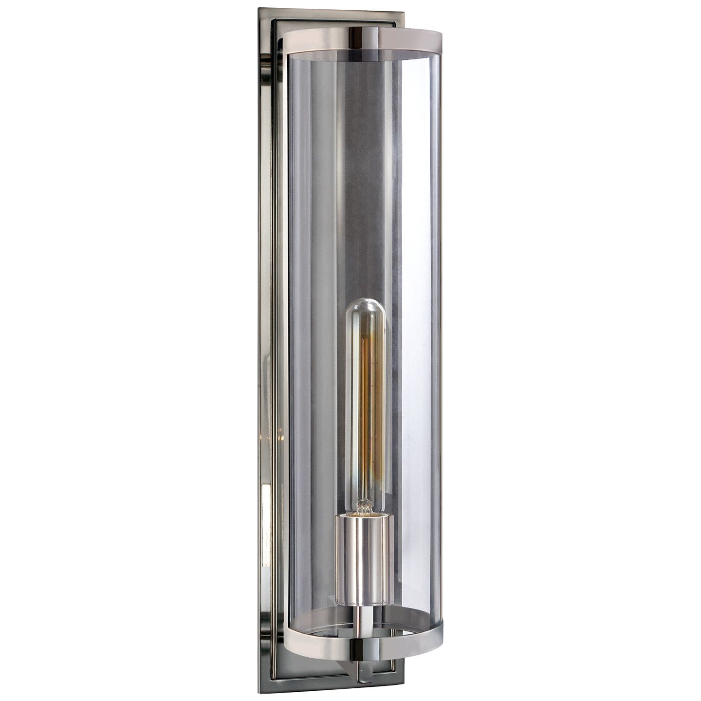 Belden Tubular Sconce Polished Nickel