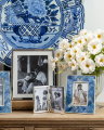 Greta-valokuvakehys kahdelle kuvalle, hopea