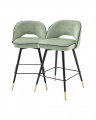 Cliff Counter Stool Savona Pistache Green Velvet Set of 2