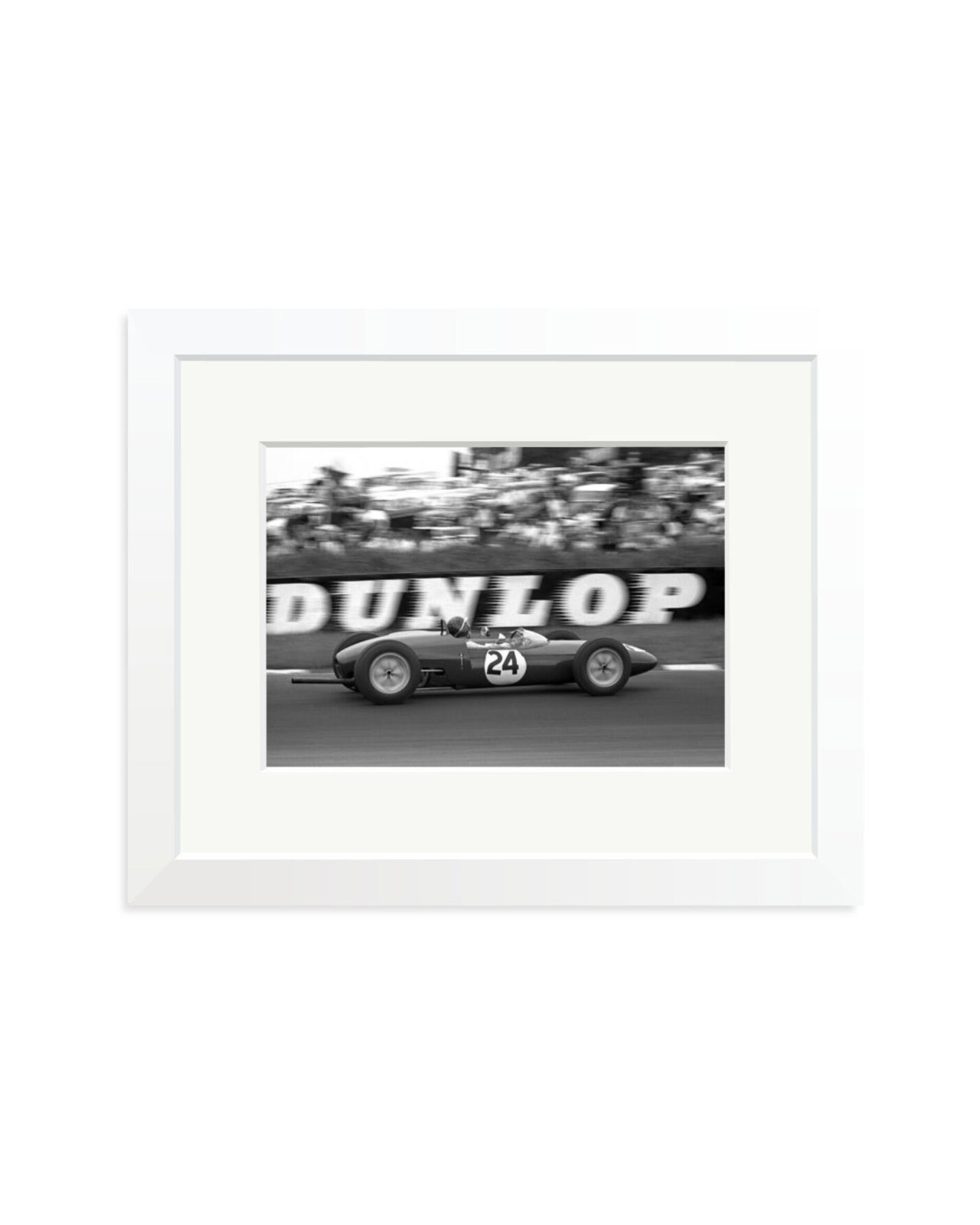 Jim Clark in a Lotus 21 White / Small