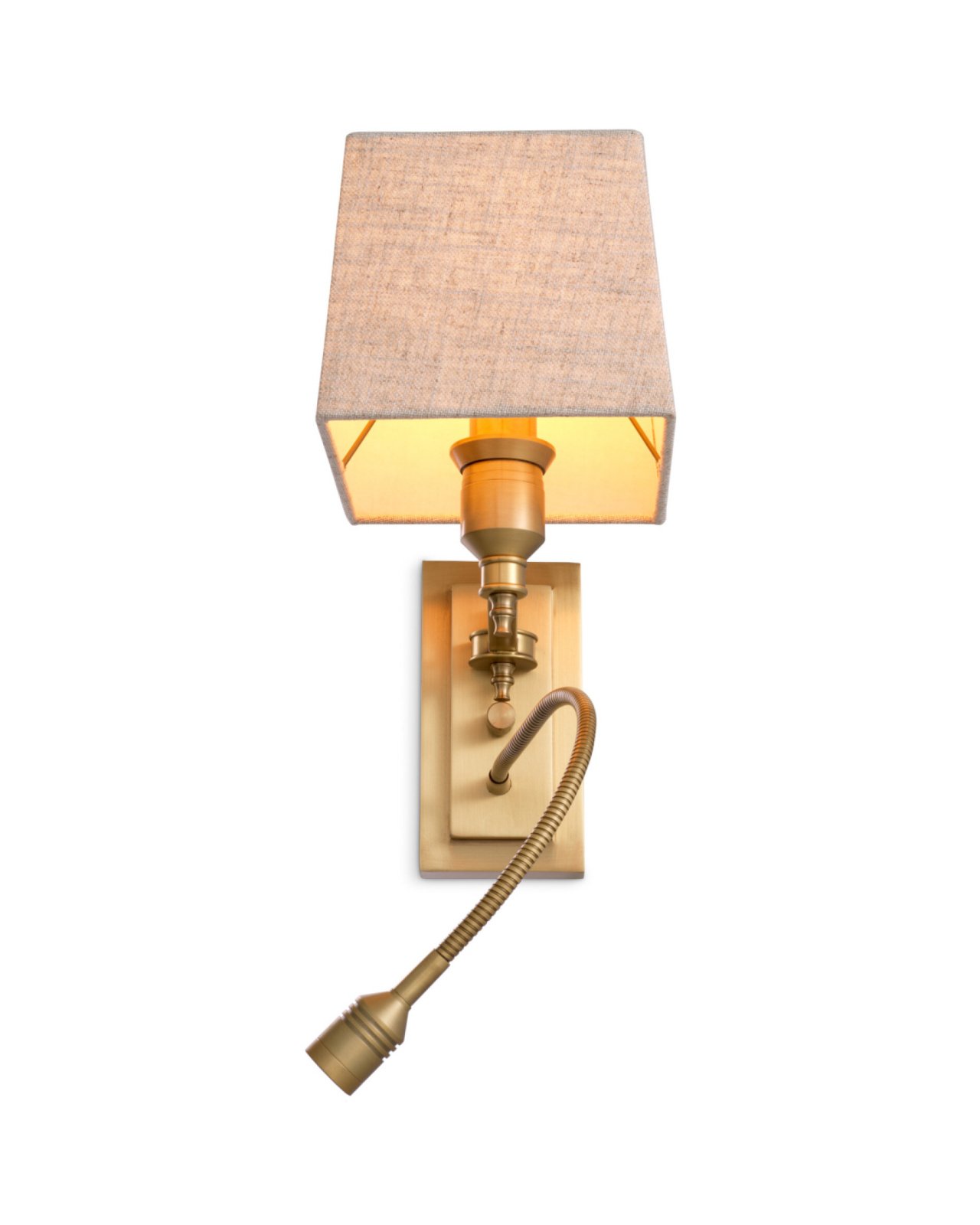Ellington wandlamp antique brass