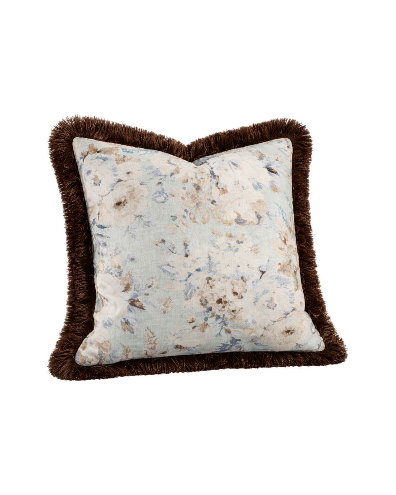 Rosehill kussenhoes franjes blue flower