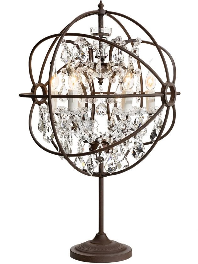 Rome Table Lamp Rust / Crystal