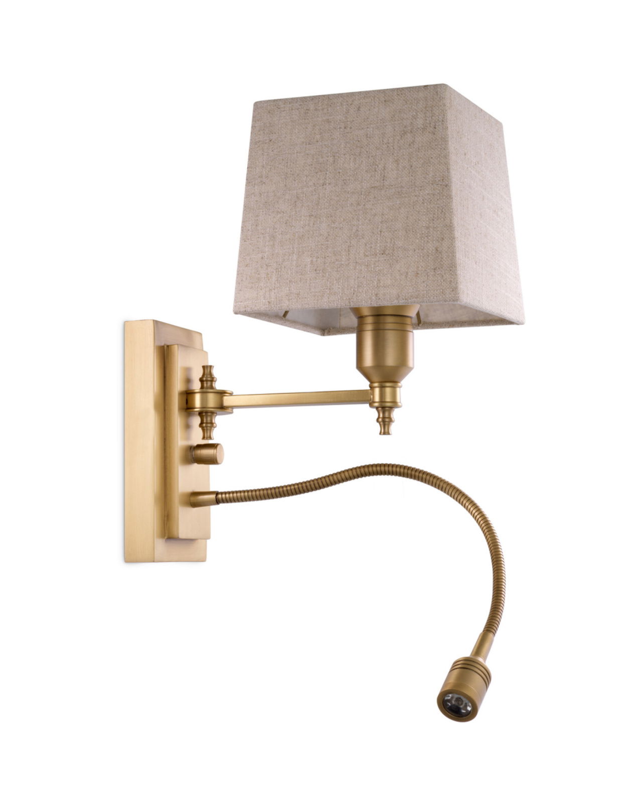 Ellington væglampe antik messing