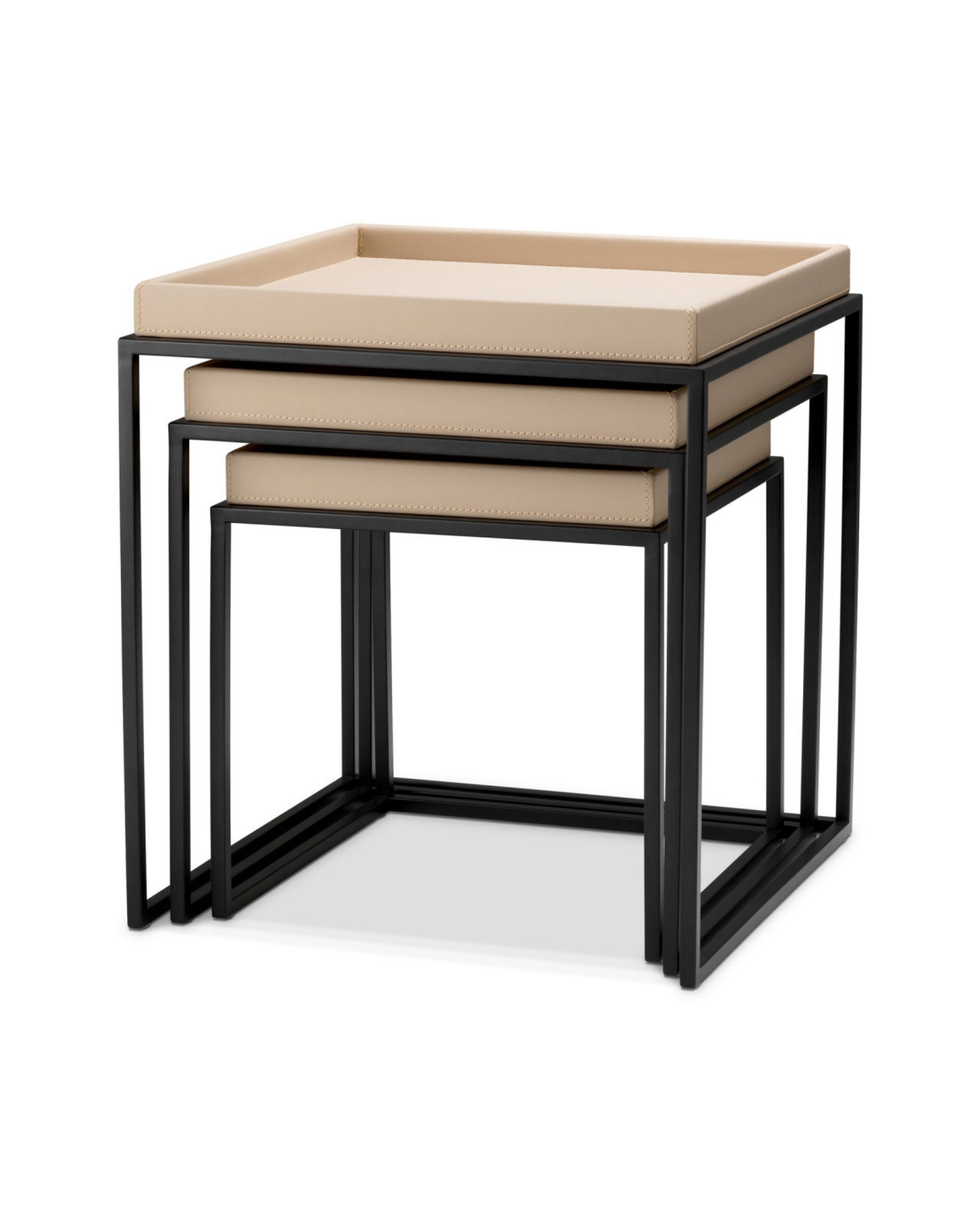 Léonard sidobord ljusbrun 3-set