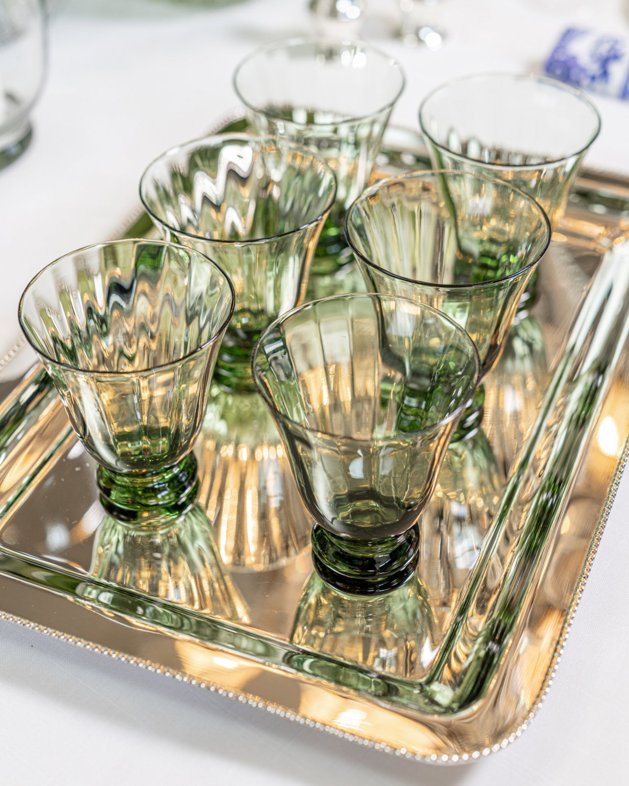 Olivia glas grön 2-pack