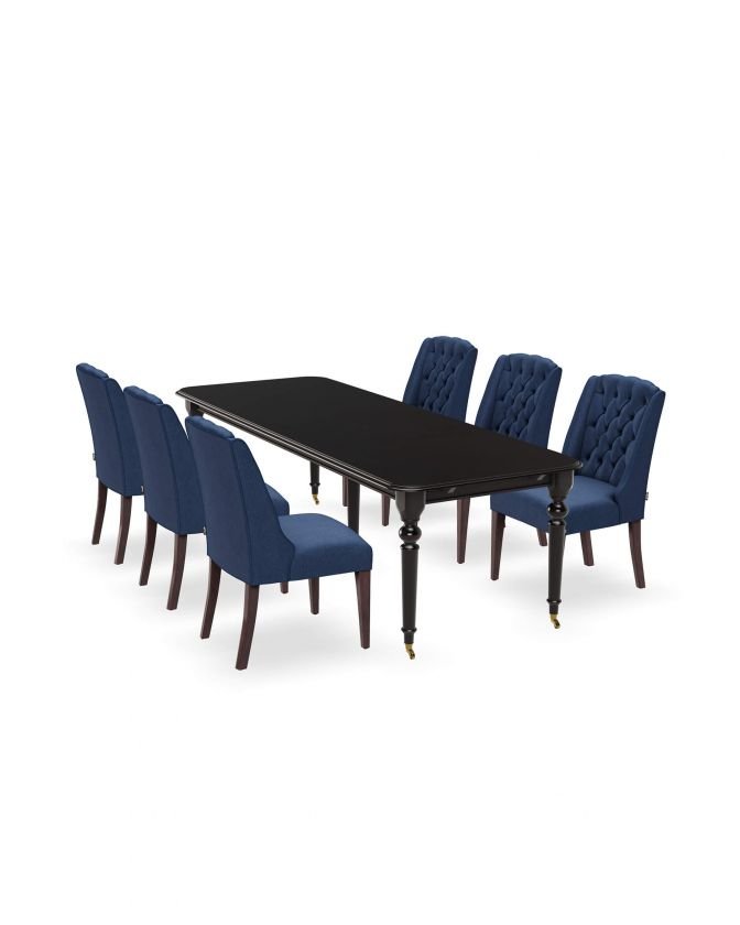 Modus Dining Table With Venice Dining Chair Indigo