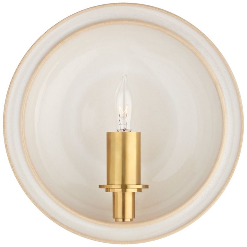 Leeds Small Round Sconce Ivory